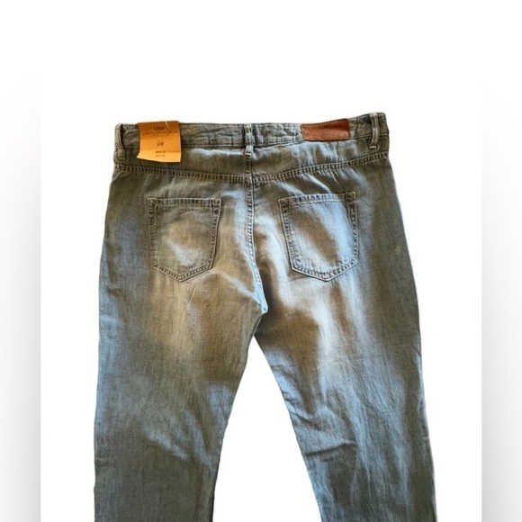 H&M size 12 lightweight LOGG denim. Easy fit. NWT. 68% cotton,32% linen. - Picture 7 of 9
